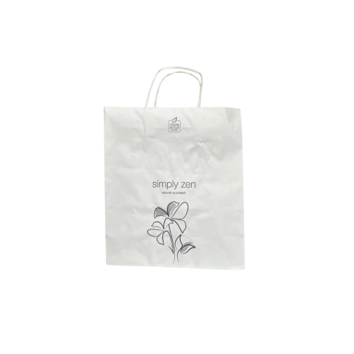 simply zen recycled paper shopper bag