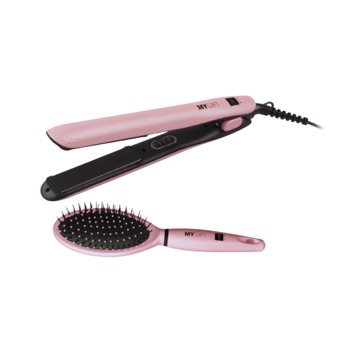 My Gift kit hair straightener and brush pink